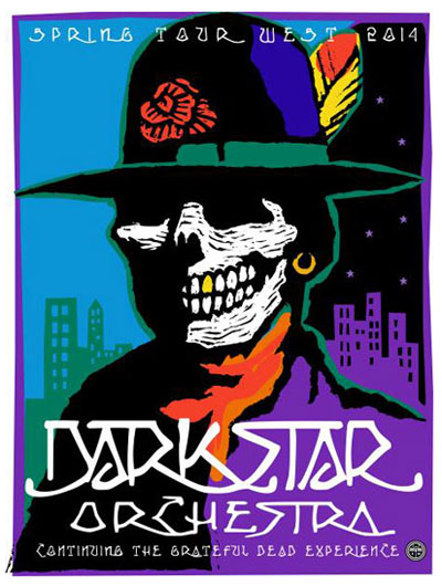 Spring 2014 Tour Poster Art Dark Star Orchestra by Kevin Morgan